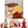 Colorful Plush Lion Pillow Chinese New Year Celebration Gift Soft Cozy Cushions