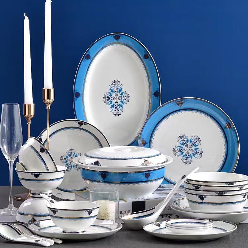 Столовый сервиз из костяного фарфора Tang Qin Hao Yi на 50 предметов