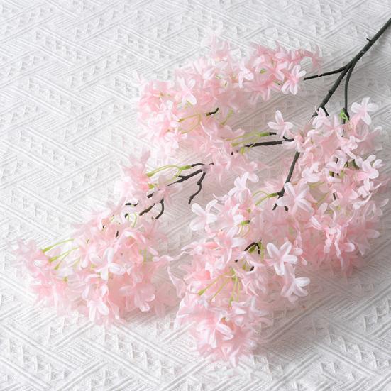 38" Artificial Lilac Flower Fake Long Stem Delphinium Branch Faux Silk Real Touch Lilac Floral Arrangement for Tall Vase Table Centerpieces Wedding