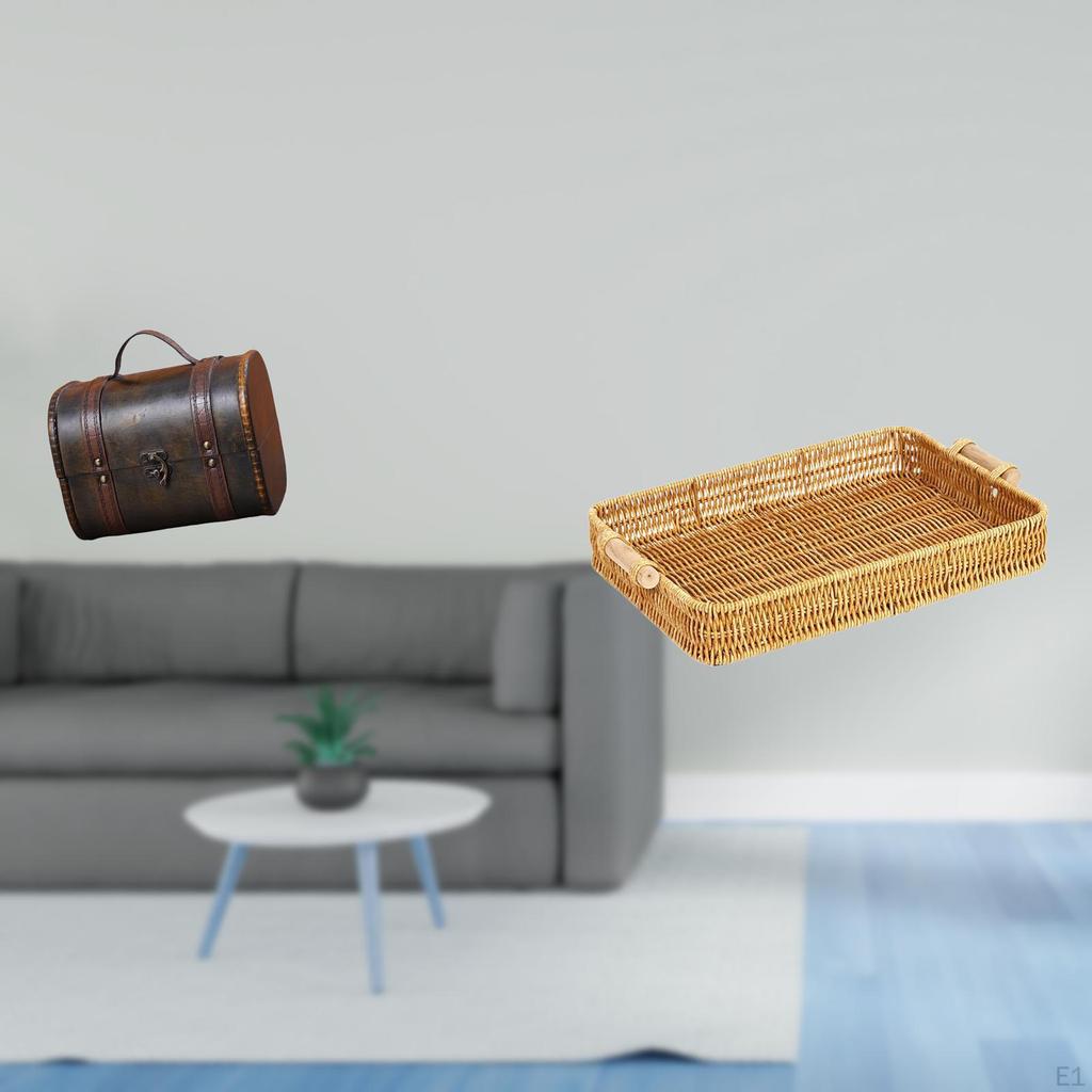 Jewelry Organizer Case Wooden Box Storage Baskets Woven Kitchen Basket