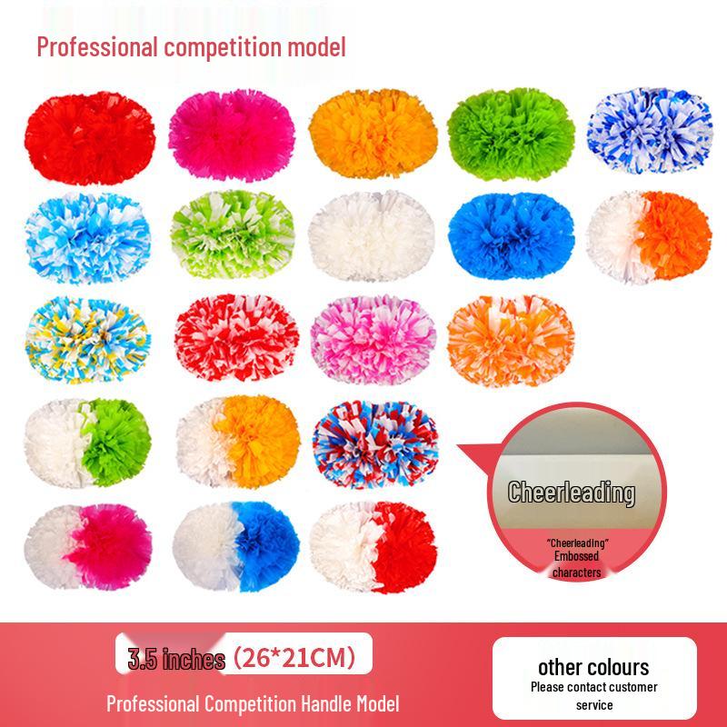 Cheerleader Competition Pom Poms - Handheld Dance Performance Props