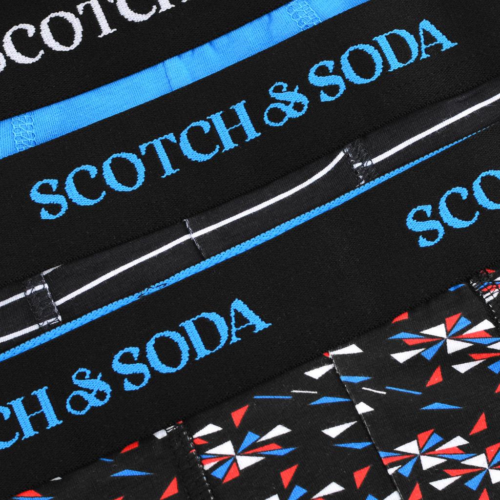 Scotch&Soda Bokserki Męskie 9 Sztuk Bawełna Paski Wzór Kolor Mix Rozmiar Xl