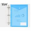 Dustproof Document Holder Clear Poly Envelope Binders Pocket Insert with Hook And Loop Closure, Plastic Project Organizer Documents File Folders Label