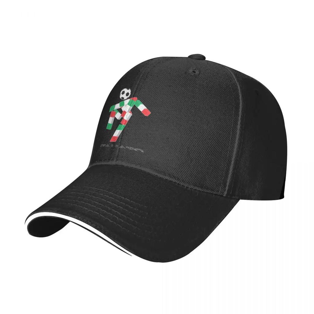 Italia 90 Footballer Logo Baseball Cap Funny Hats Designer Hat Vintage Birthday Women Beach Fashion Men's