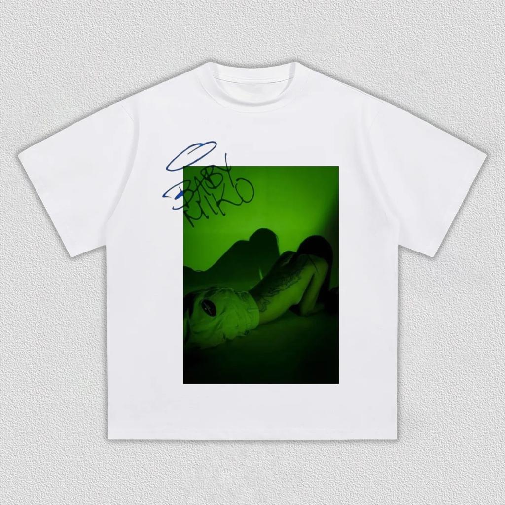 Album Miko Giovane BABY MIKO Merch 2026 Late Checkout Tour Maglietta 100% Cotone Unisex Unisexs Unisexs Maglietta Y2k Casual Maglietta per Fan