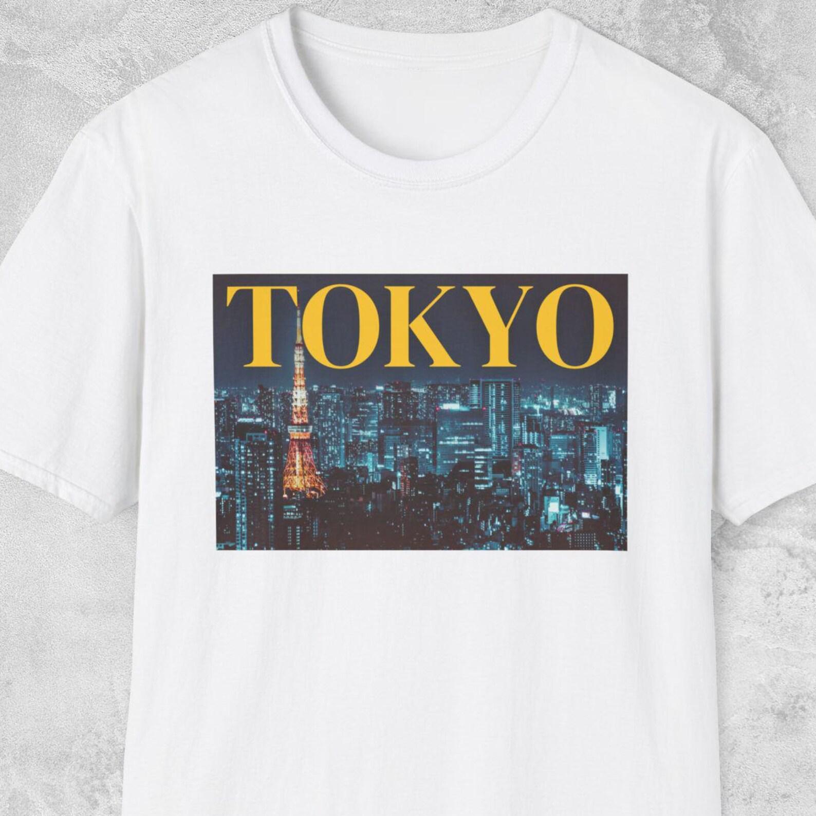 Vintage Tokyo Shirt, Retro Japan Shirt, Japan Gifts, Japanese Culture, Tokyo Tower, Gift for Anime Fan, Japan Night Sky S
