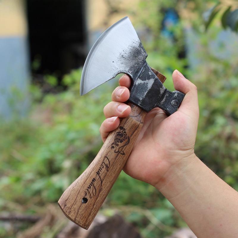 NEW Outdoor Multifunctional Tactical Hand Axe Camping Hand Forging Chopping Tree Hammer Axe