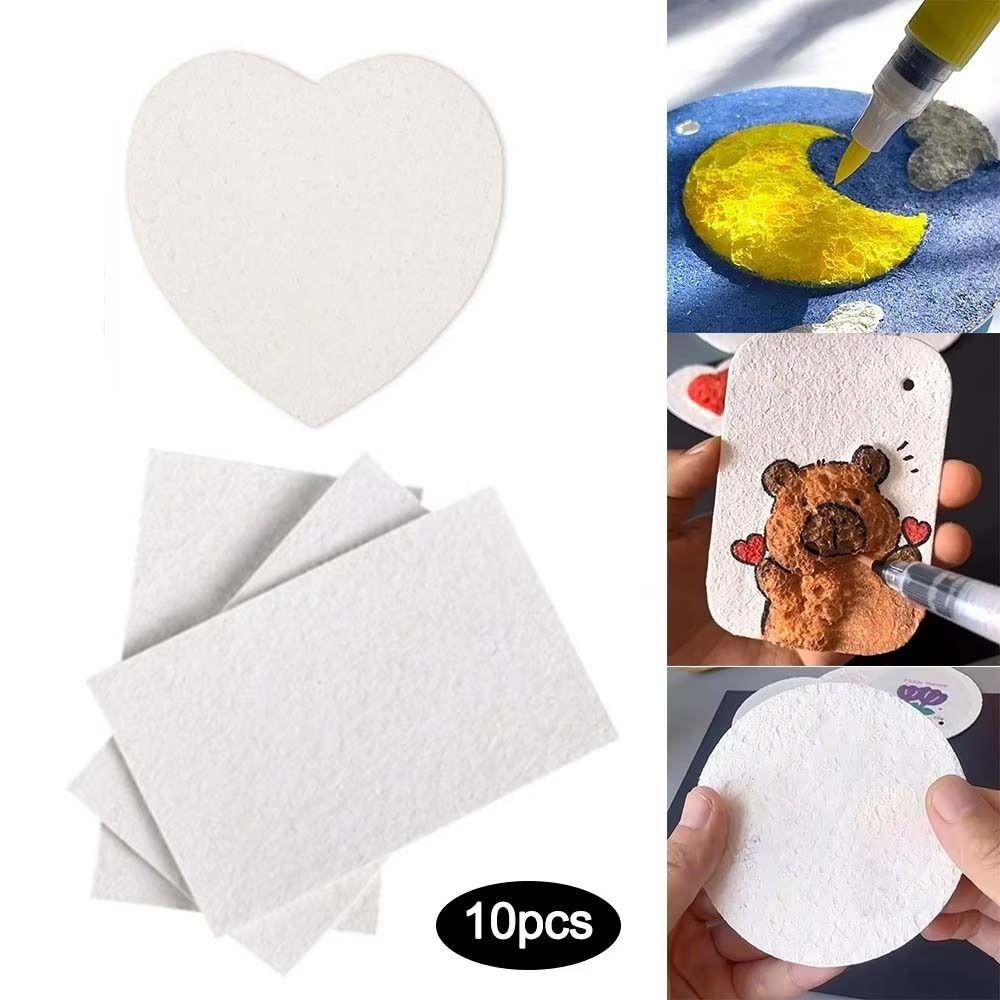 10 Stück Aufgeblasene Textur Schaumstoff Textur Malpapier 3D Runde Kartonplatte Bastelspielzeug