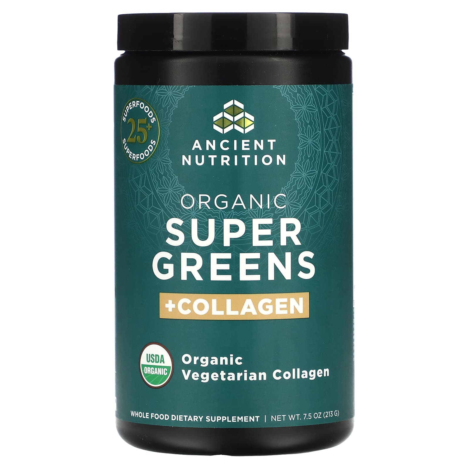 

Organic Super Greens + Collagen, 213G(7.5Oz)