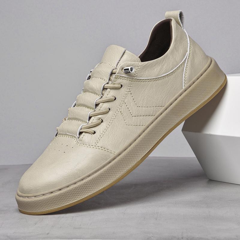 All Seasons Stylish Skateboard Footwear New Mens Business Casual Shoes Genuine Leather Tenis Masculino Lightweight Driving Shoes