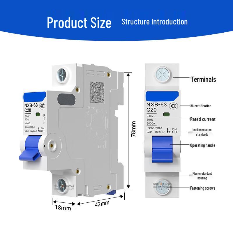 

Zhuyuan NXB-63 3-Pole Circuit Breaker CN plug (adapter included)