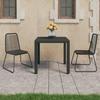 VidaXL Garden Set 3 Pcs Table and Chairs Dining Set Patio Furniture Dining Furniture 3060118