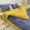 Sweet Blue Love Heart Printed Bedding Set For Girls Adults Children Bed Cover And Flat Sheet Pillowcases Soft Full Size 3/4pcs