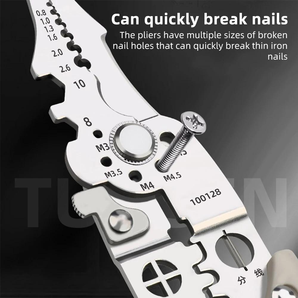 Multifunctional Wire Crimper Pliers Cable Cutter Adjustable Automatic Electrical Wire Stripper Stripping Terminal Hand Tool