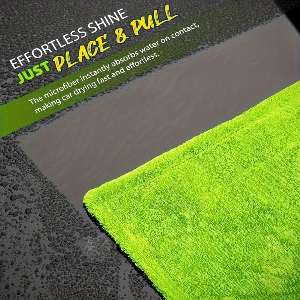 1400GSM Full-Size SUV Truck Drying Towel Double-Sided Microfiber, Twisted Yarn Technology, High Absorbency And Scratch-Resistant