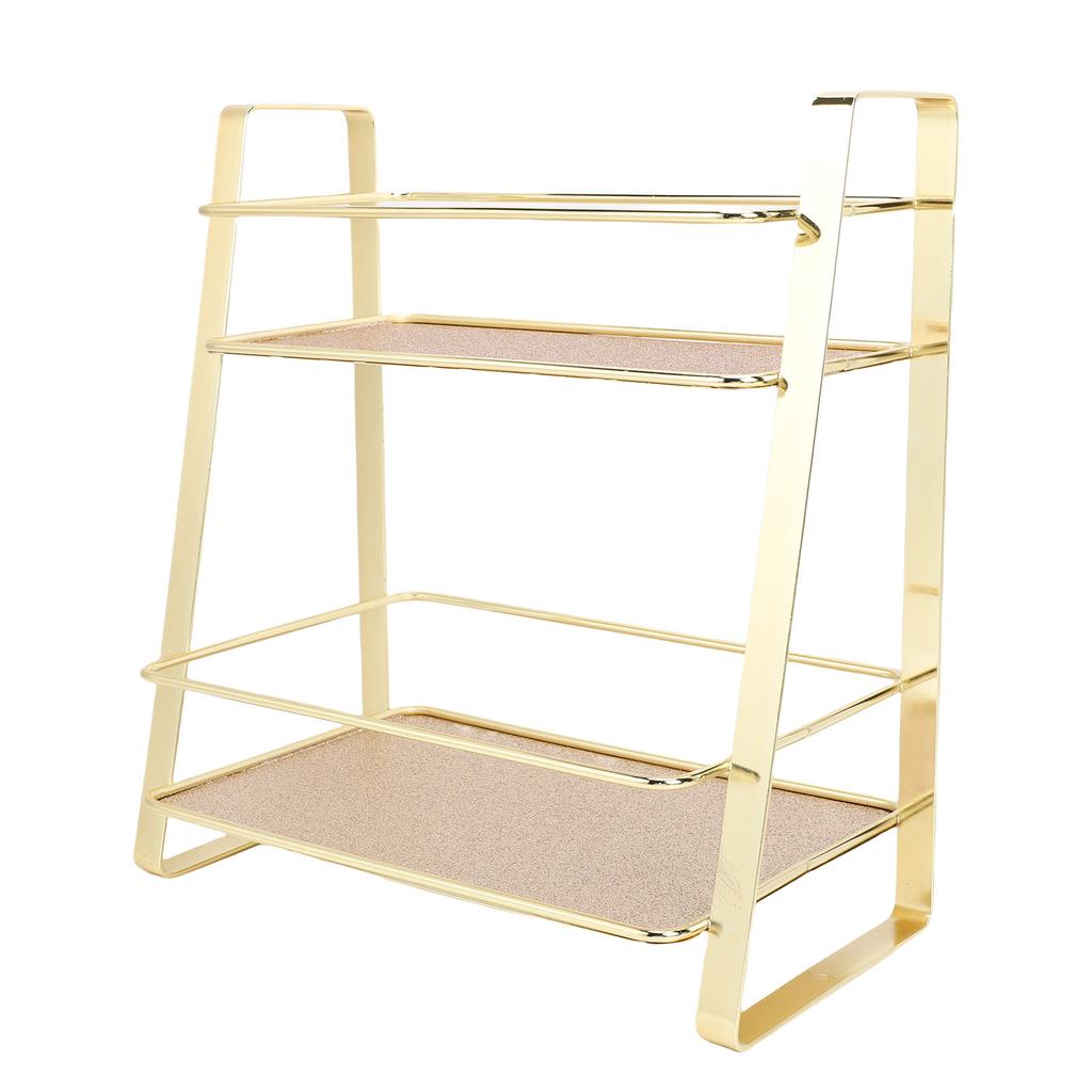 Countertop Shelf Minimalist Metal Space Saving Stable 2 Tier Bathroom   for Cosmetics Perfume