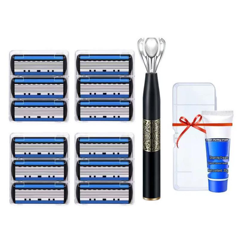 Chinese Style Men's 6-Layer Razor with Gillette-Compatible Blades