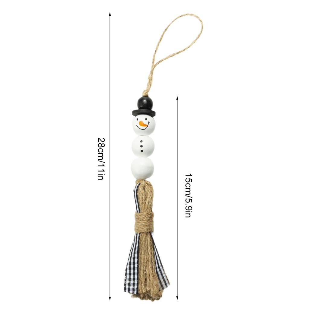 Snowman Wooden Beads Christmas Theme Colorful Wooden Beads Wooden Beads String DIY Accessories