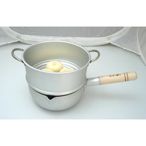 Fujita Metal Steamer, 20cm, Made In Japan, Aluminum, Sweet, Silver, 005904