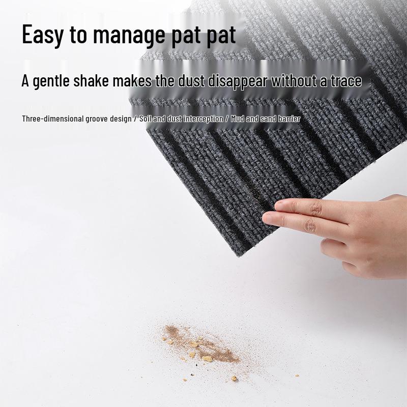 Seven-Striped Non-Slip Waterproof Floor Mat: Full Coverage for Kitchen and Entryway.