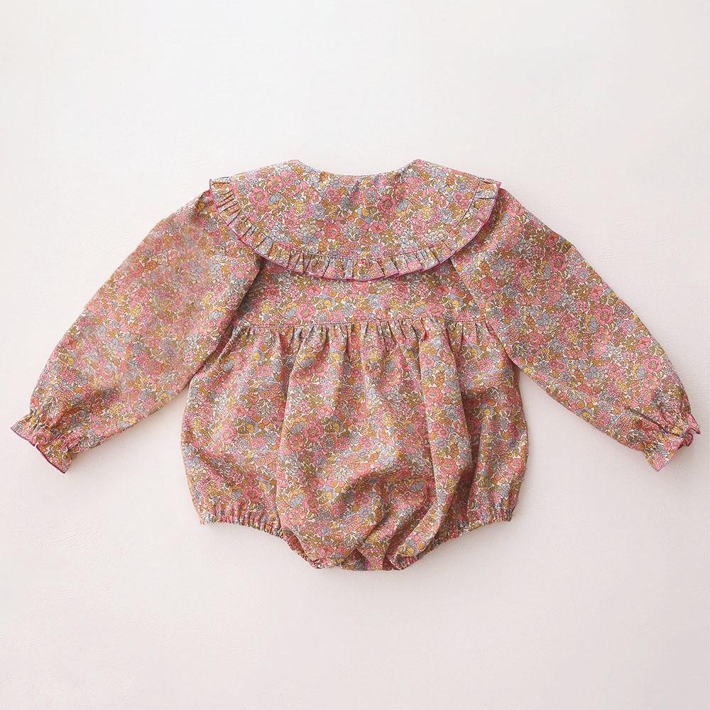 Salopete Florale Vintage pentru Fetițe de Primăvară Bumbac Mânecă Lungă Salopete Nou-Născuți 3-24 Luni Îmbrăcăminte pentru Sugari