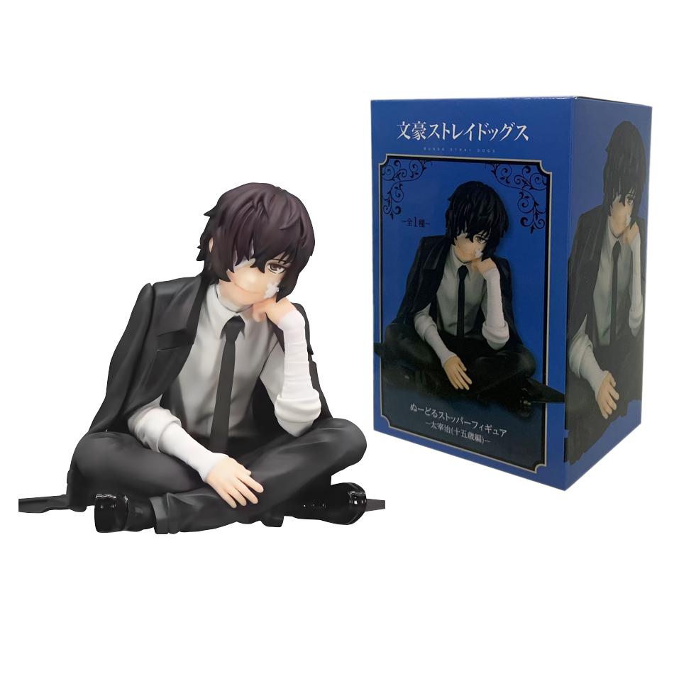 

12cm Bungo Stray Dogs Dazai Osamu Noodles Press Figure Japanese Cartoon Figurines Collection Cute Decor Toys Kid Christmas Gifts