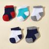 5 Paar Neue Farbige Jungen- und Mädchen-Babysocken