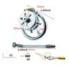 Stainless Steel Men's Short Flat Lock Metal CB Lock Urethral Chastity Belt Rivets Penis Cage Sex Toy Cuckold Cock Rings