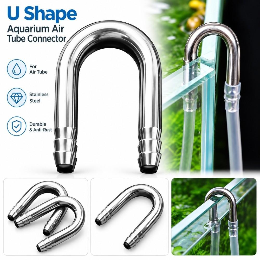 Stainless Steel Air Tube Connector 4-5mm Tube Oxygen Pump Connector For Fish Tank