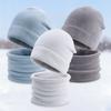 Cartoon Children Hat Scarf Set Solid Color Kids Beanies Sets  Winter Season