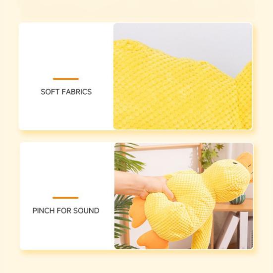 Yousheng Dog Toys Duck Shape with Sound Chew Toy Soft Safe Odor-Free Interactive Stress Relief Plush Toy for