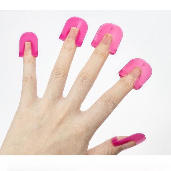 26 Pcs Nail Art Spill Prevention Clip Model Clip Nail Edge Print G Curve Shape Nail Varnish Spill Prevention Aids