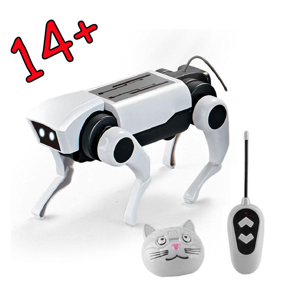 RC Robot Children s Remote Control DIY Assembling Model Electric Set Mechanical Dog Toy Science Teaching Toys for Boys Kids Gift