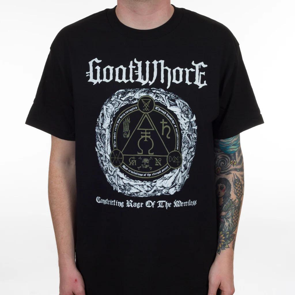 Goatwhore Men s T-Shirt Short Sleeve Cotton Tees Retro Metal Band Oversize Tops Brand T-shirt Summer Men Clothes Streetwear L 1990₽