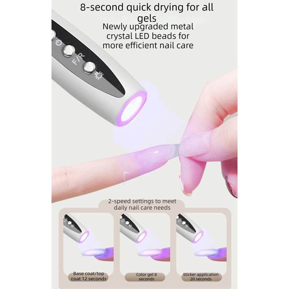 6 Grinding Head Nail Drill Machine 2-In-1 Electric Nail Drill UV Nail Polish Remover Household