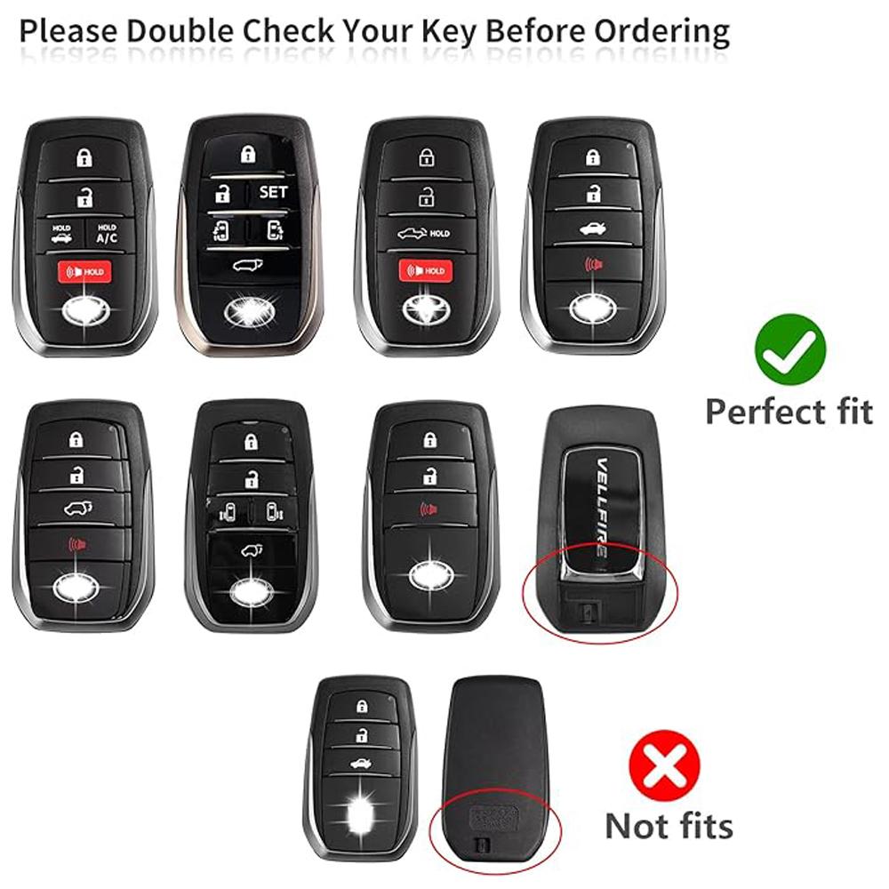 Key Cover for Toyota Venza Carbon Fiber Key Case for TOYOTA RAV4 Prime Land Cruiser Fortuner Mirai Collora Cross 2024 Car Key