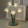 Unique LED Tulip Lamp AC Powered Flower Decorative Desk Light Multipurpose Landscape Lighting for Bedroom Living Room Study