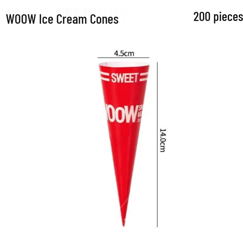 WOOW Ice Cream Paper Cones