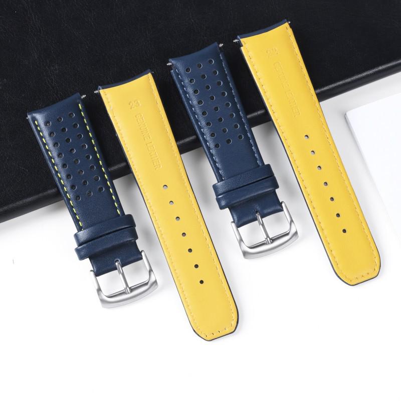 Compatible Blue Angel 1st, 2nd, 3rd Gen AT8020-54L/8020-03L Breathable Blue Cowhide Watch Strap
