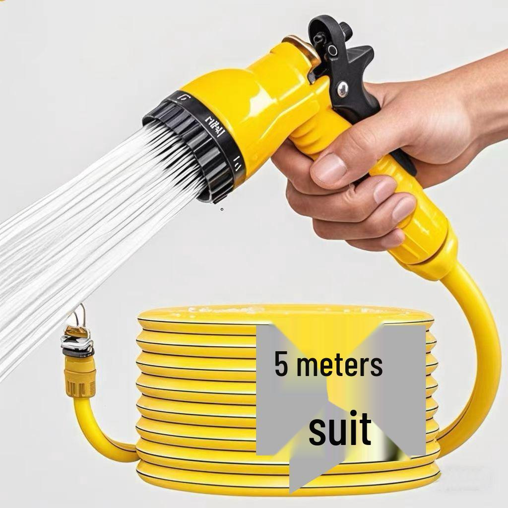 High-Pressure Soft Water Hose for Gardening, Car Washing, and Household Use - Flexible, Gardening, Explosion-Proof, 4-Point Thin Tube