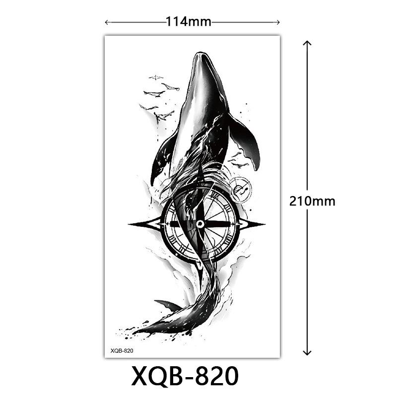 Small Full Arm Tattoo Sticker, Flower Letters, Plain Flower Tattoo Sticker Tattoo