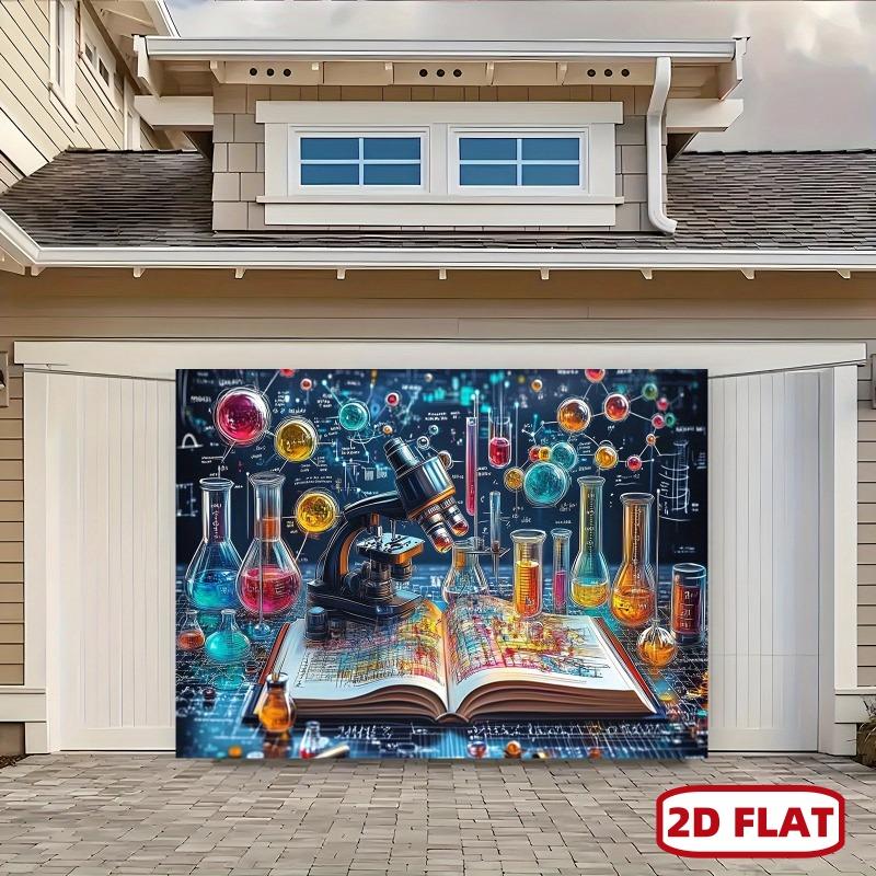 2D Flat 2D Flat - 2D Flat 1pc Science Lab Chemistry Backdrop For - Vibrant Erlenmeyer Design With Chemistry For Decor Fabric Backdrop