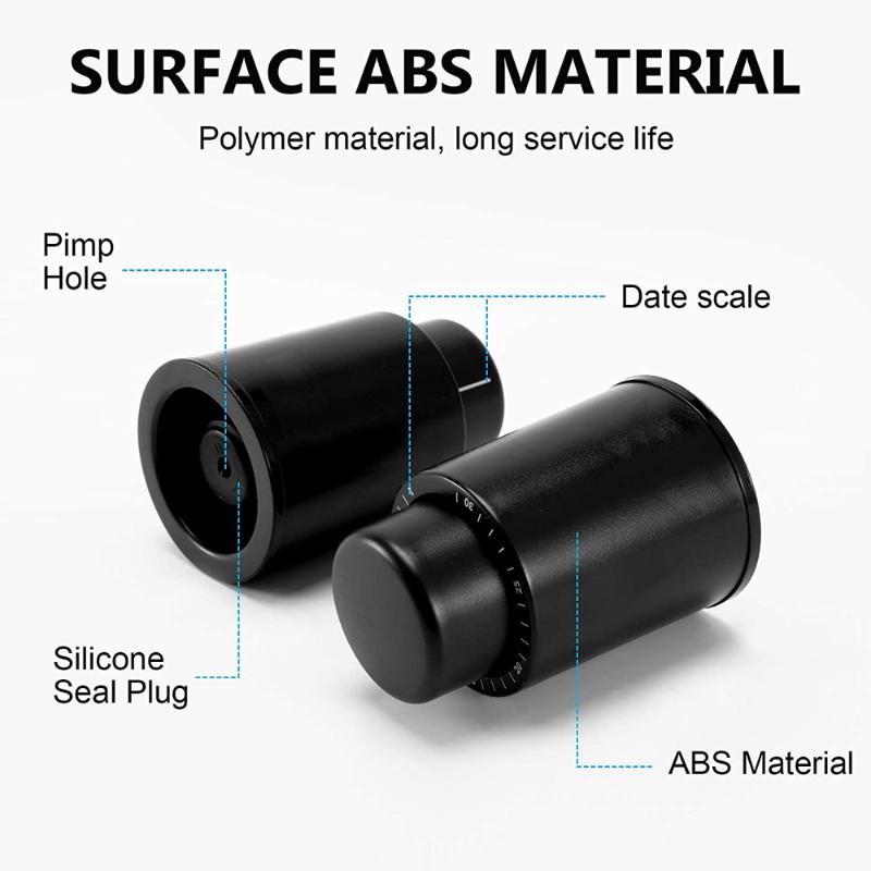 Wine Stopper Vacuum Sealed Storage 2 Piece Push Button Design Leak Proof for Kitchen Home Bar Accessories