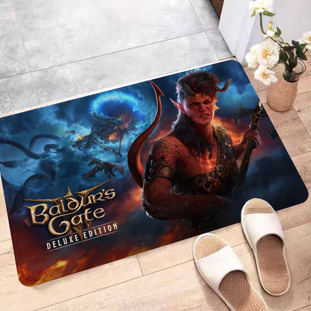 Game Baldurs Gate Floor Mat Non-Slip Laundry Room Mat Laundry Decor Balcony Child Living Room Bedside Mats