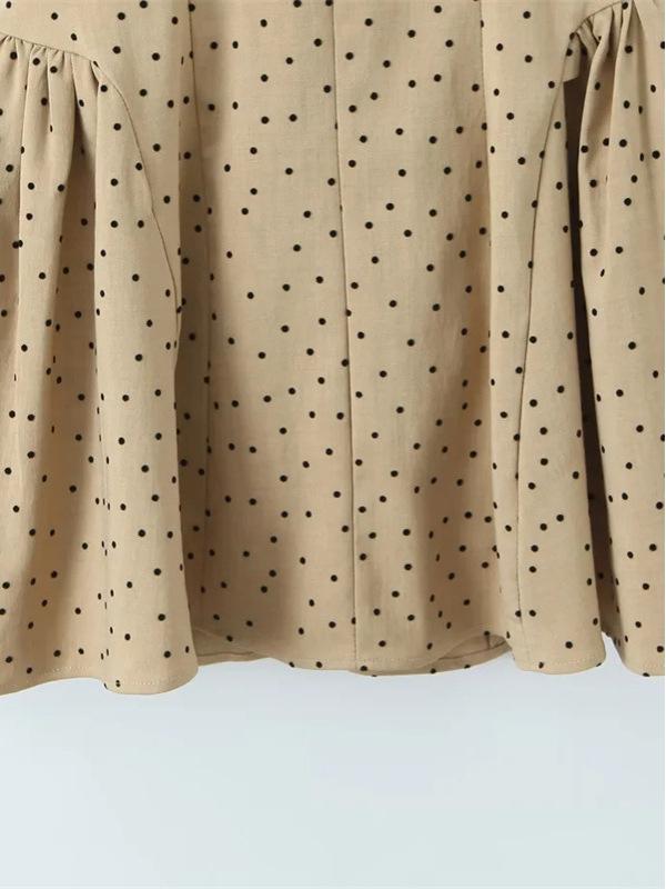 French Polka Dot V-Neck Halter Dress – Women's Trendy Vacation Slip Skirt