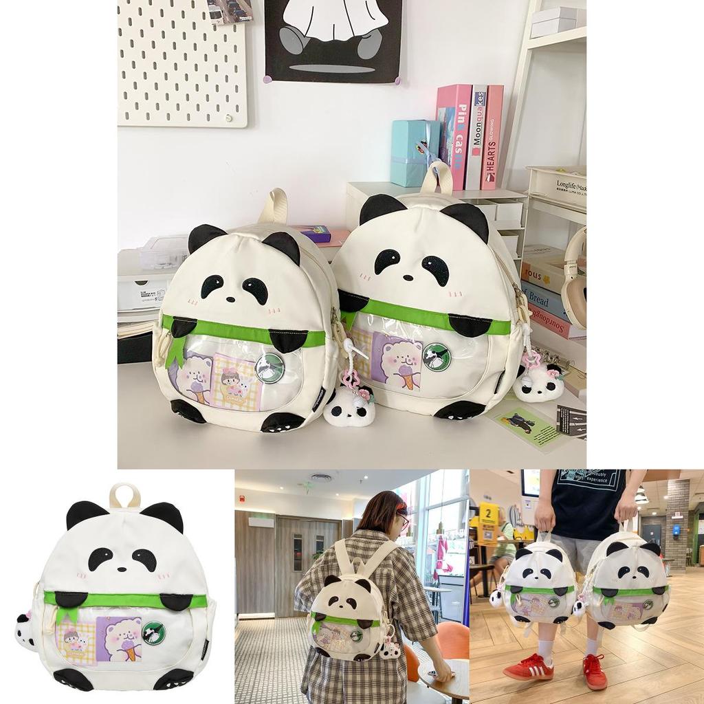 Panda Plush Backpack For Kids Pvc Large Capacity Child Girl School Bag With Comfort Straps