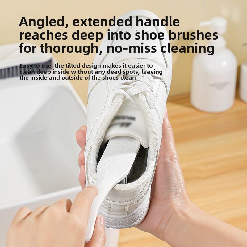 Special Long-handled Hanging Shoe Brush for Cleaning Shoes. Plastic Household Product That Is Gentle On Shoes. Shoe Cleaning Wonder.