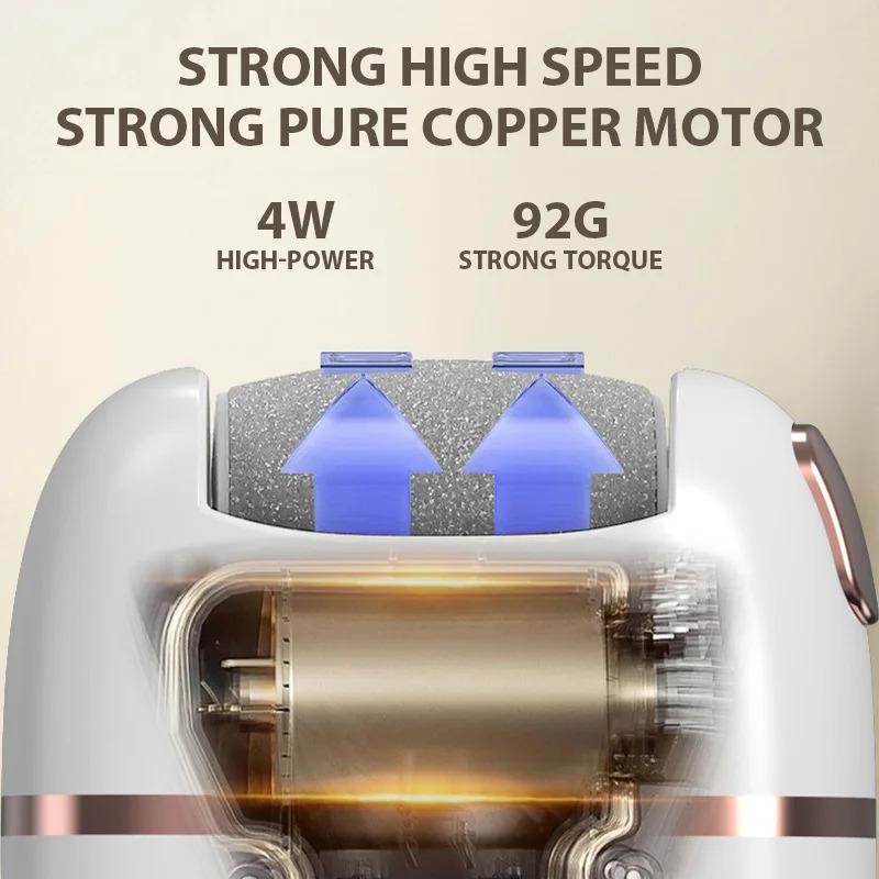 Rechargeable Electric Foot Grinder Dead Skin Remover Calluses Feet Scrubber Electric Foot File Dry Dead Cracked Foot Care Repair