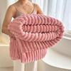 LISM Knitted Striped Warm Blanket