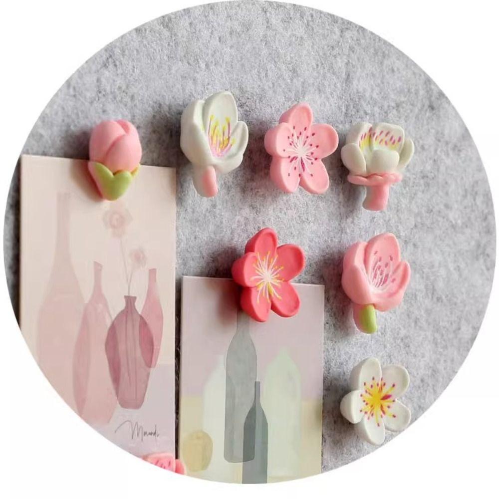 20/30Pcs 3D Sakura Pushpins Creative Pink Flower Push Pins Blackboard Push Pins  Photo Wall Decor